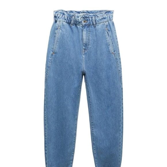 ZARA Z1975 BAGGY PAPERBAG JEANS BLUE SIZE 36 | 5862/370/436 - Picture 1 of 13